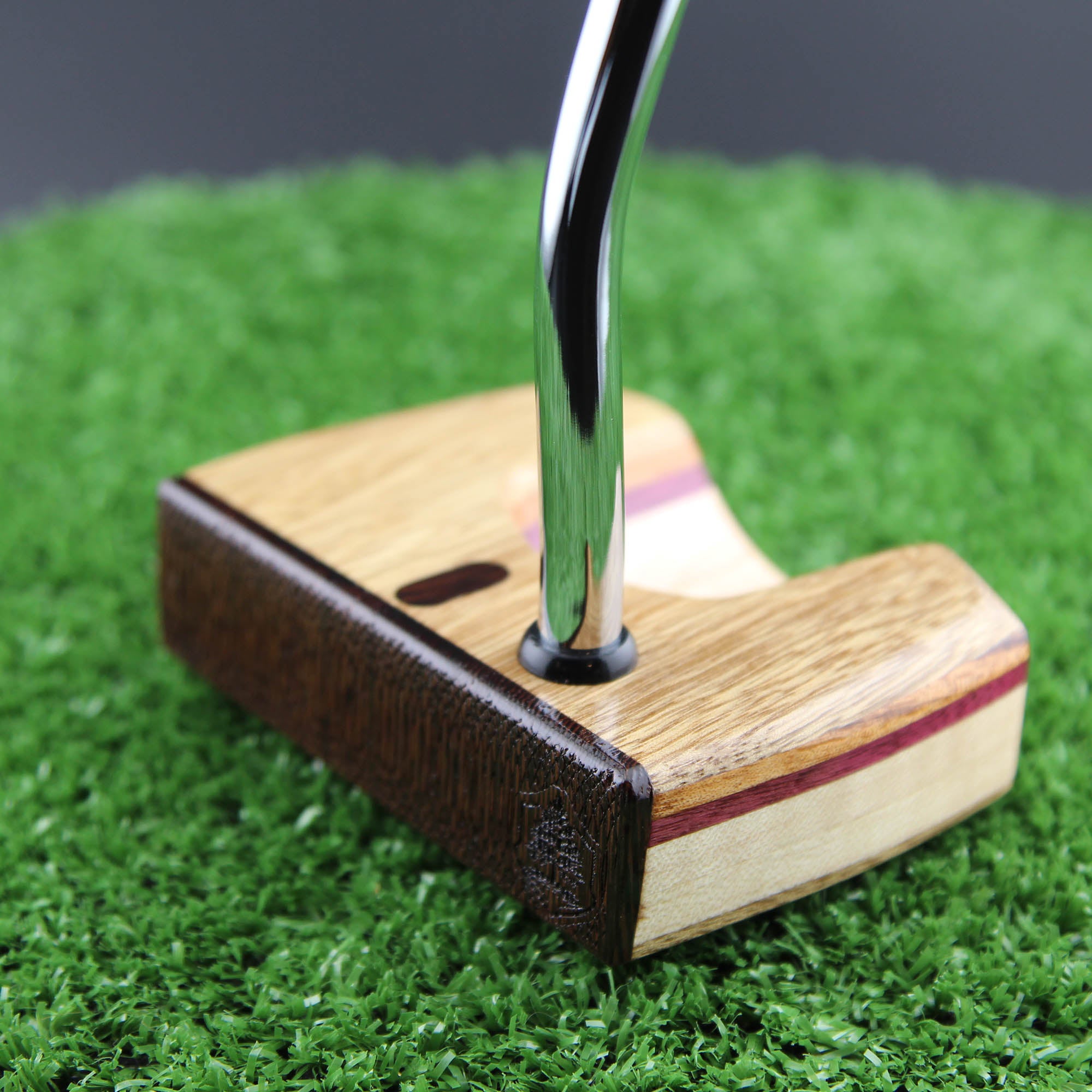 White Limba with Wenge inlay exotic wood putter
