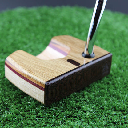 White Limba with Wenge inlay exotic wood putter