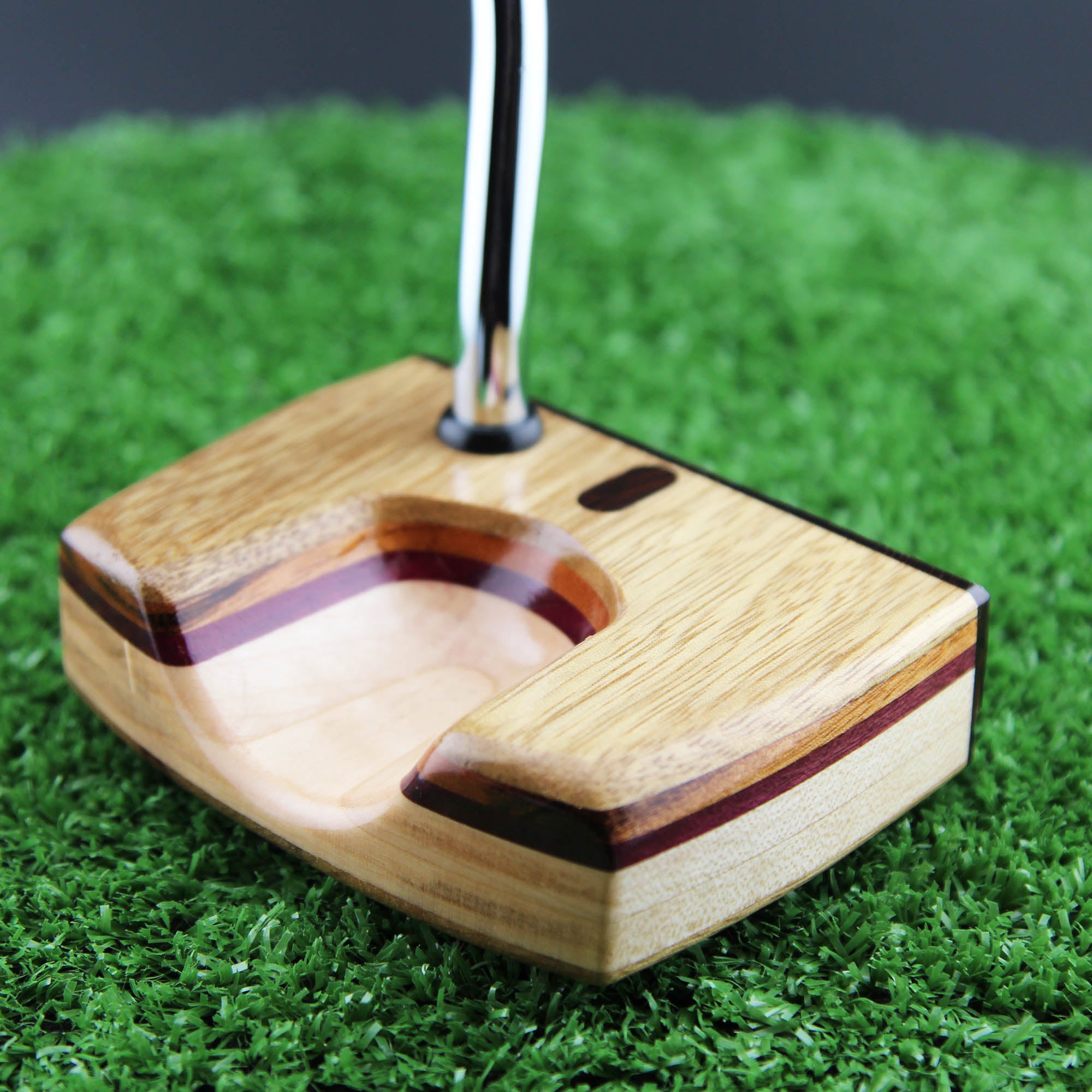 White Limba with Wenge inlay exotic wood putter