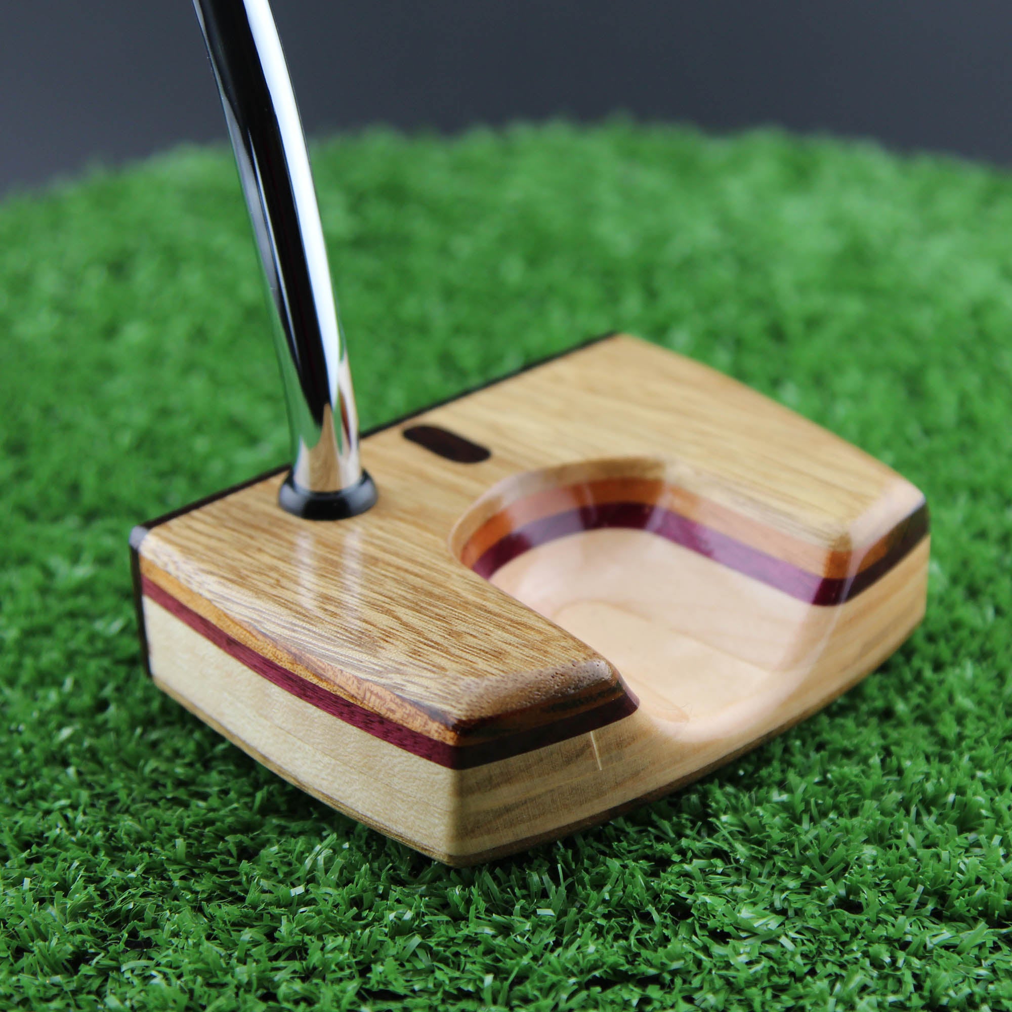 White Limba with Wenge inlay exotic wood putter
