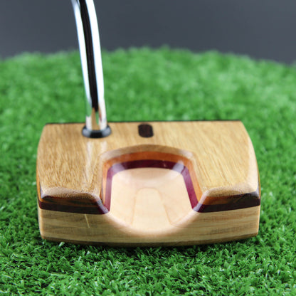 White Limba with Wenge inlay exotic wood putter
