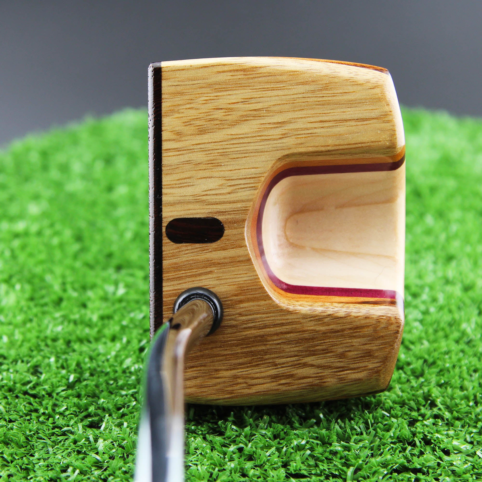 White Limba with Wenge inlay exotic wood putter