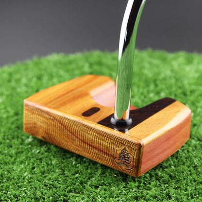 Heel Stripe Canarywood and American Red Cedar Sentinel wood putter