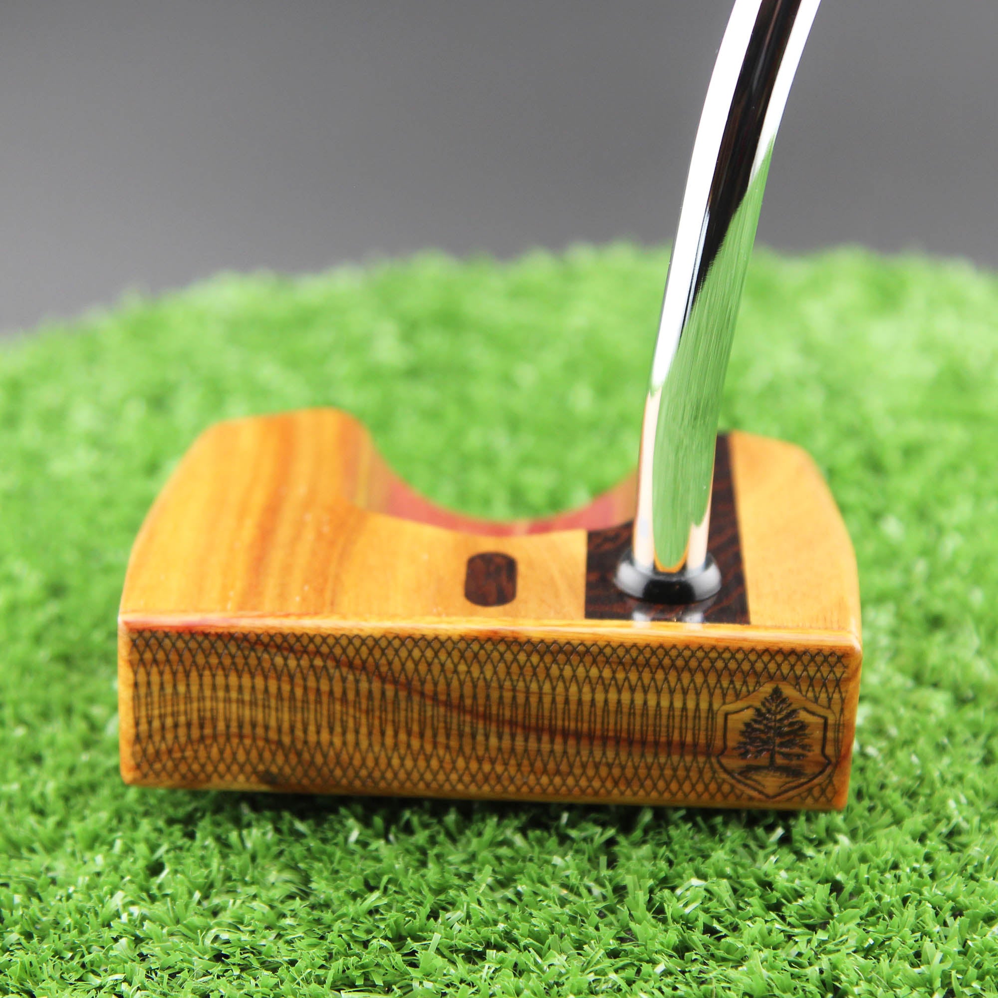 Heel Stripe Canarywood and American Red Cedar Sentinel wood putter
