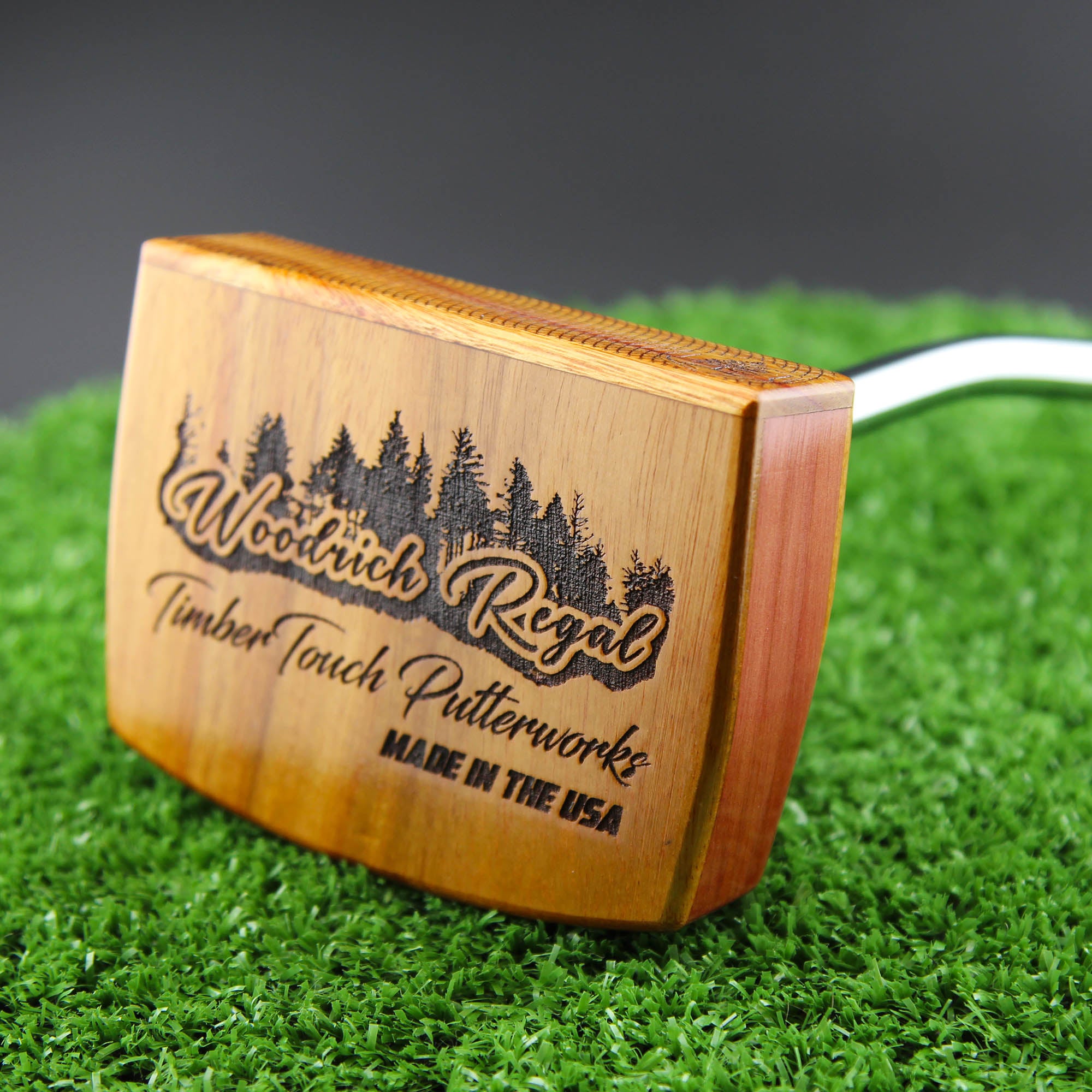 Heel Stripe Canarywood and American Red Cedar Sentinel wood putter