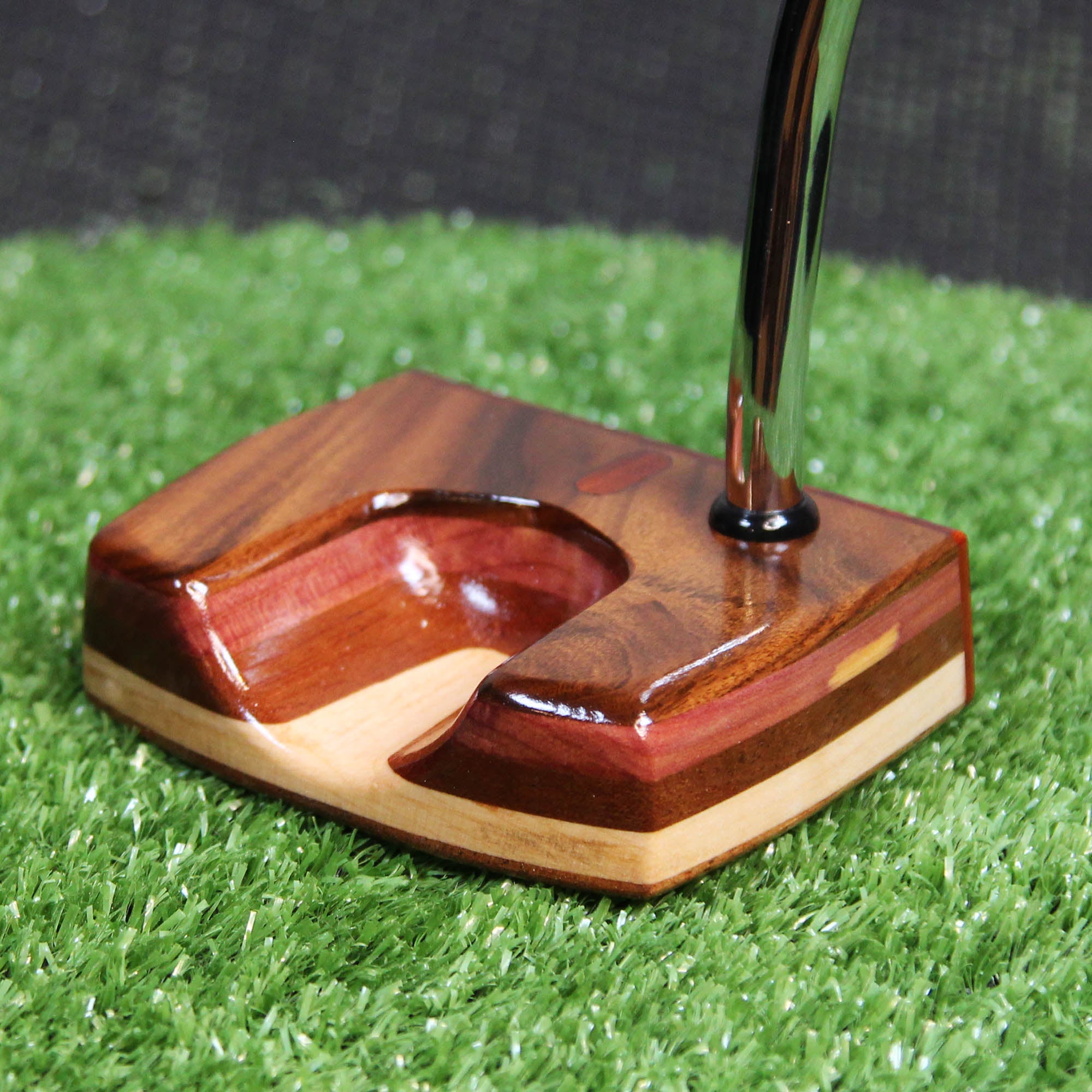 Rosewood LEFTY putter with various exotic woods putter