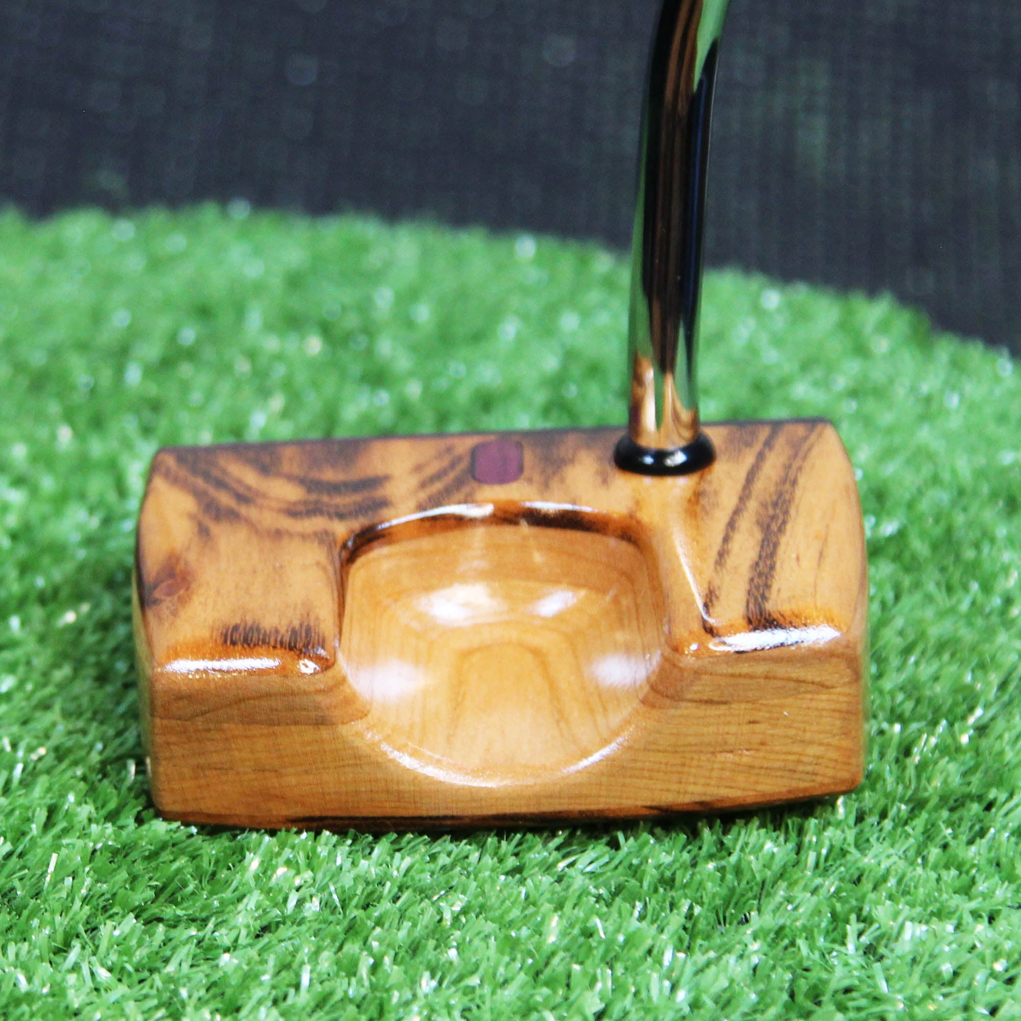 Tigerwood LEFTY putter with Purpleheart inlay exotic wood putter