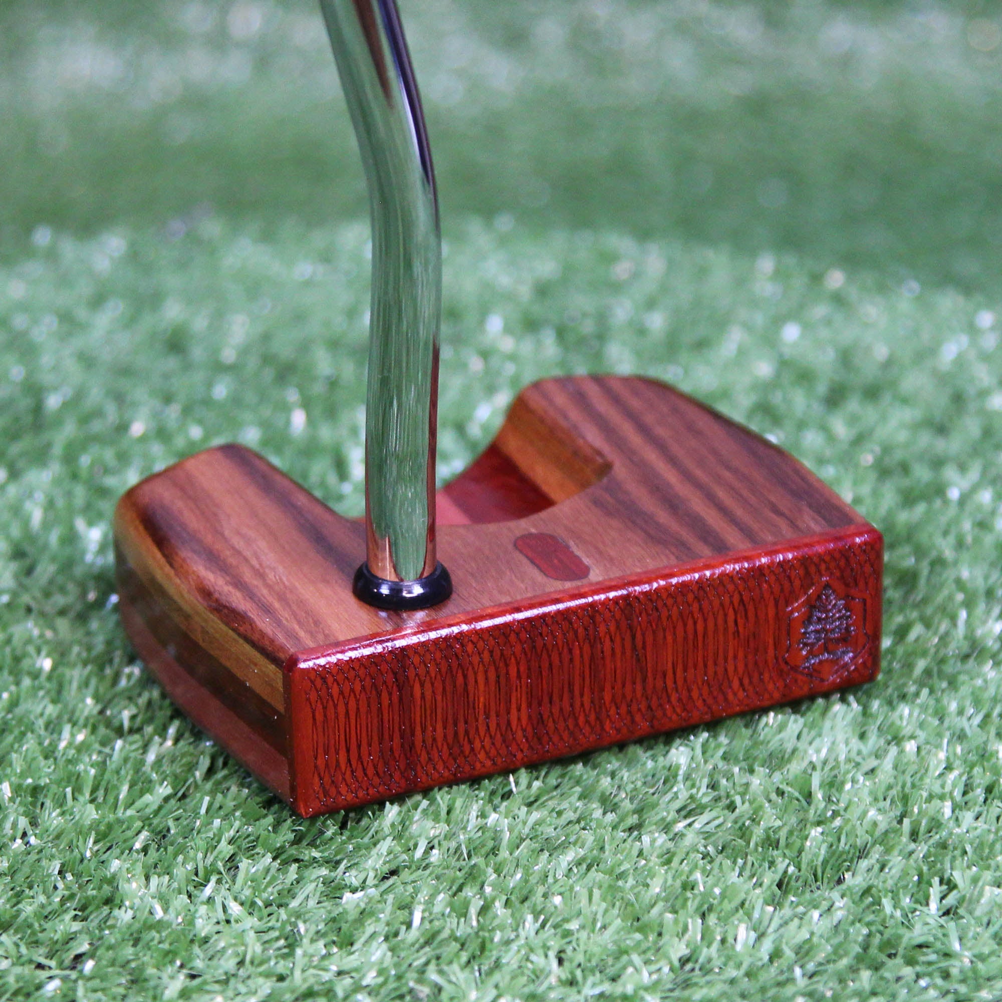 Rosewood LEFTY putter with Padauk and Cedar exotic woods putter