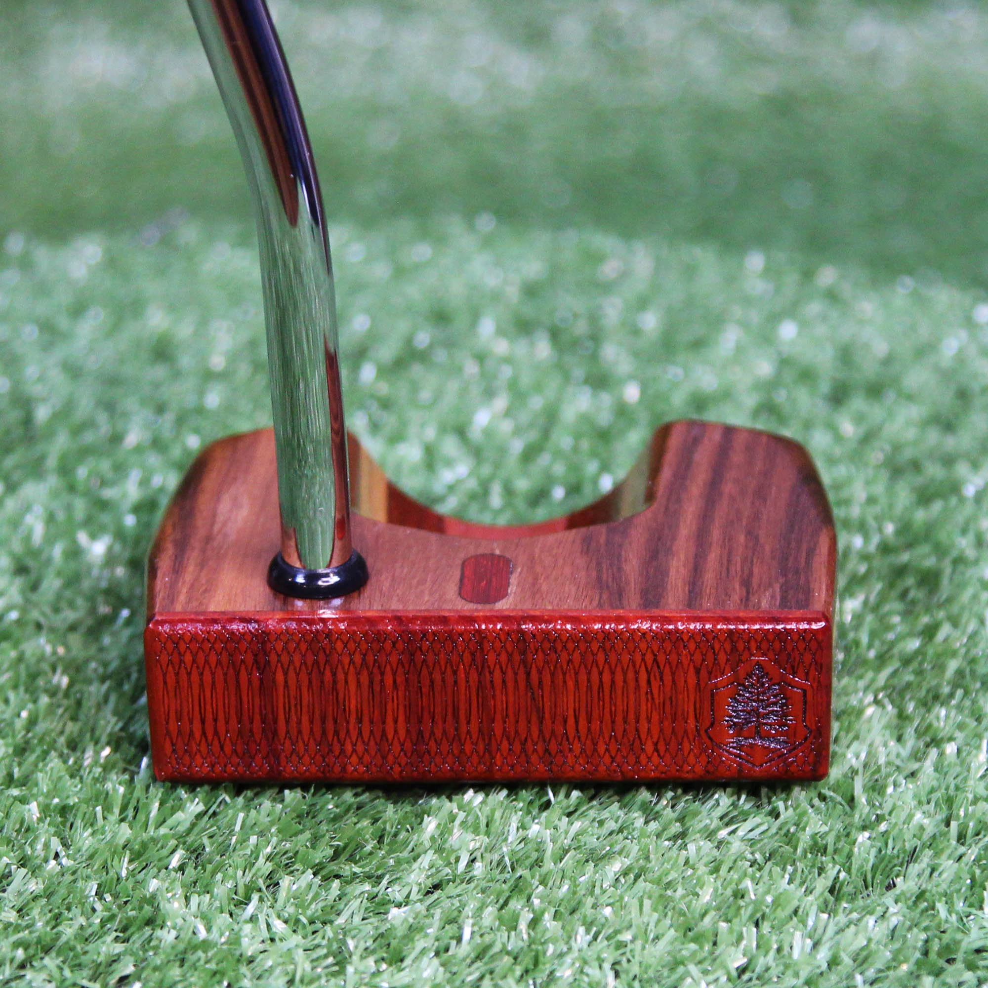 Rosewood LEFTY putter with Padauk and Cedar exotic woods putter