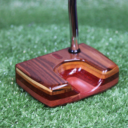 Rosewood LEFTY putter with Padauk and Cedar exotic woods putter