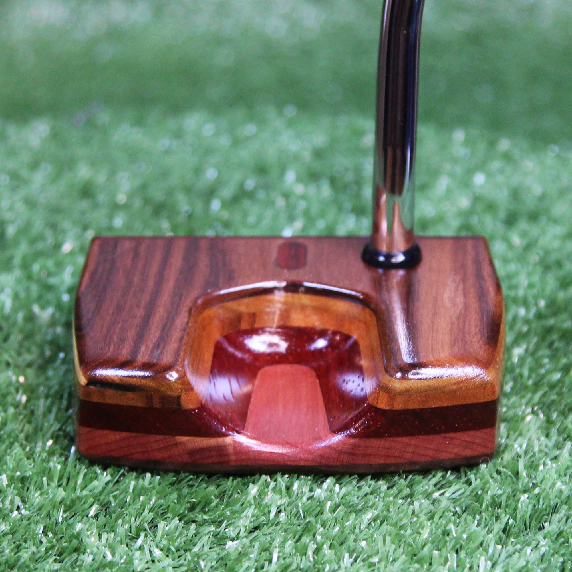 Rosewood LEFTY putter with Padauk and Cedar exotic woods putter