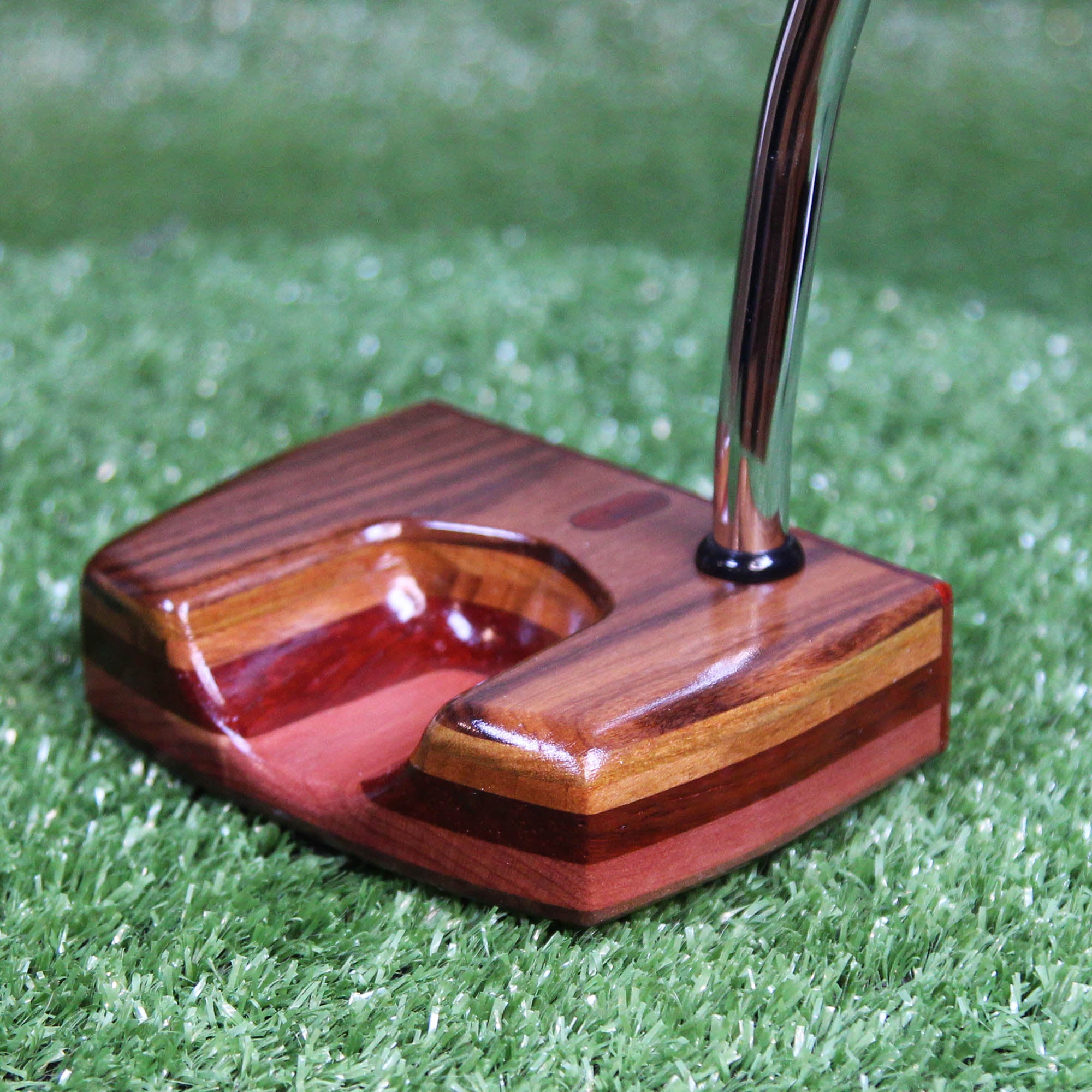 Rosewood LEFTY putter with Padauk and Cedar exotic woods putter