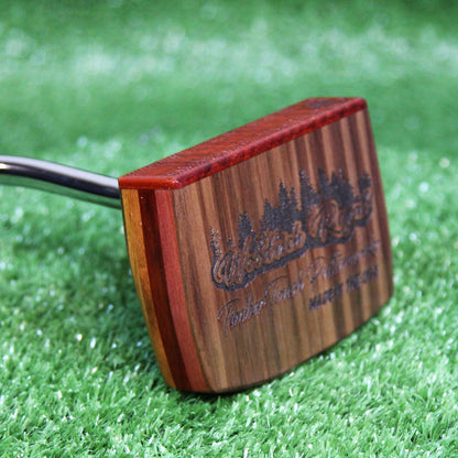 Rosewood LEFTY putter with Padauk and Cedar exotic woods putter