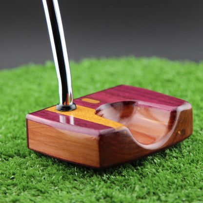 Amaranth style HEEL STRIPE Purpleheart exotic wood Woodrich Regal Putter