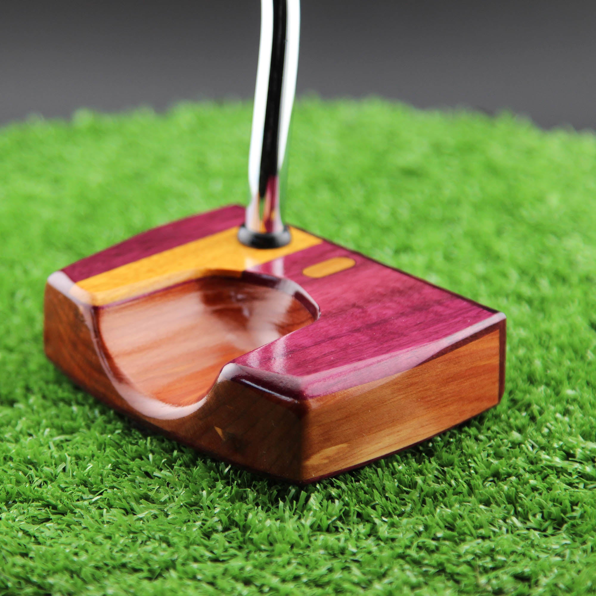 Amaranth style HEEL STRIPE Purpleheart exotic wood Woodrich Regal Putter
