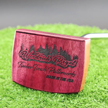 Amaranth style HEEL STRIPE Purpleheart exotic wood Woodrich Regal Putter