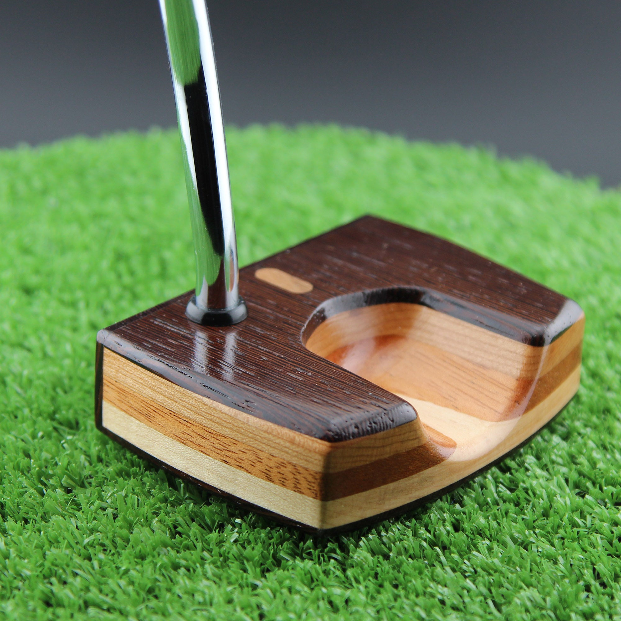 Exotic Wenge Wood Putter with various domestic woods in the body