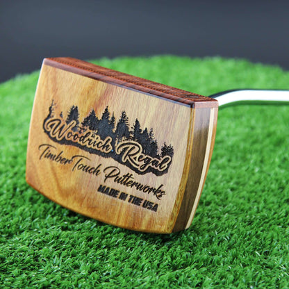 Rosewood Exotic Wood Putter with walnut and Canarywood base