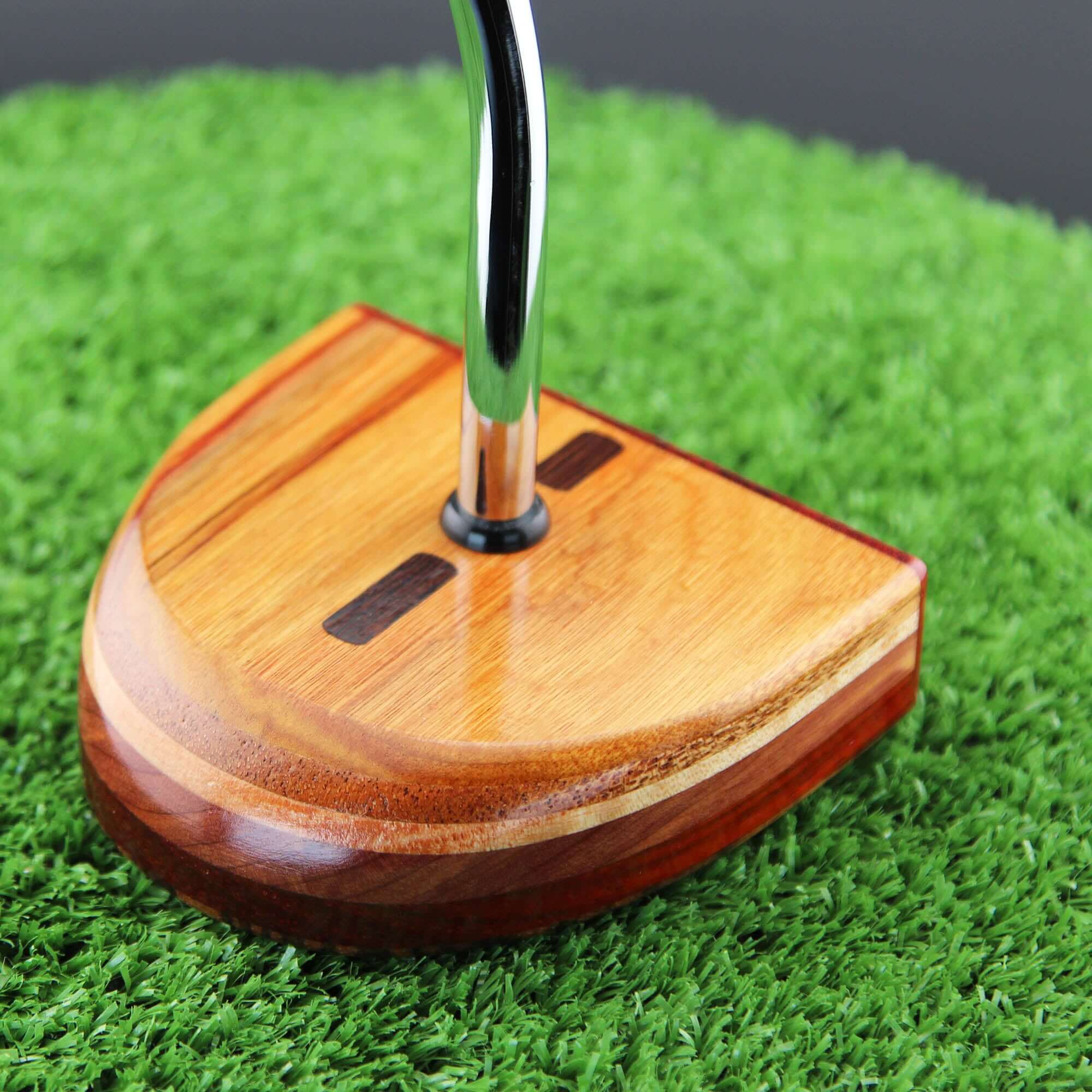 TimberTouch FATTY mallet wood putter with Canarywood center shaft zero torque