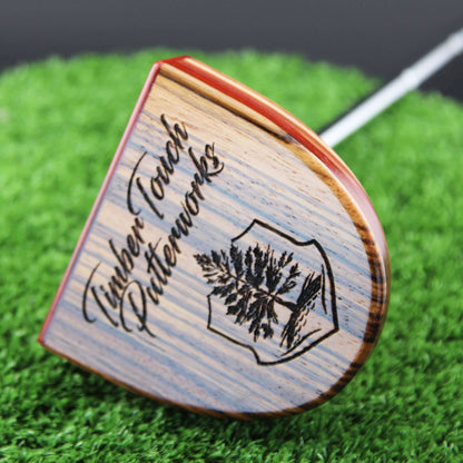 TimberTouch FATTY mallet wood putter with Canarywood center shaft zero torque