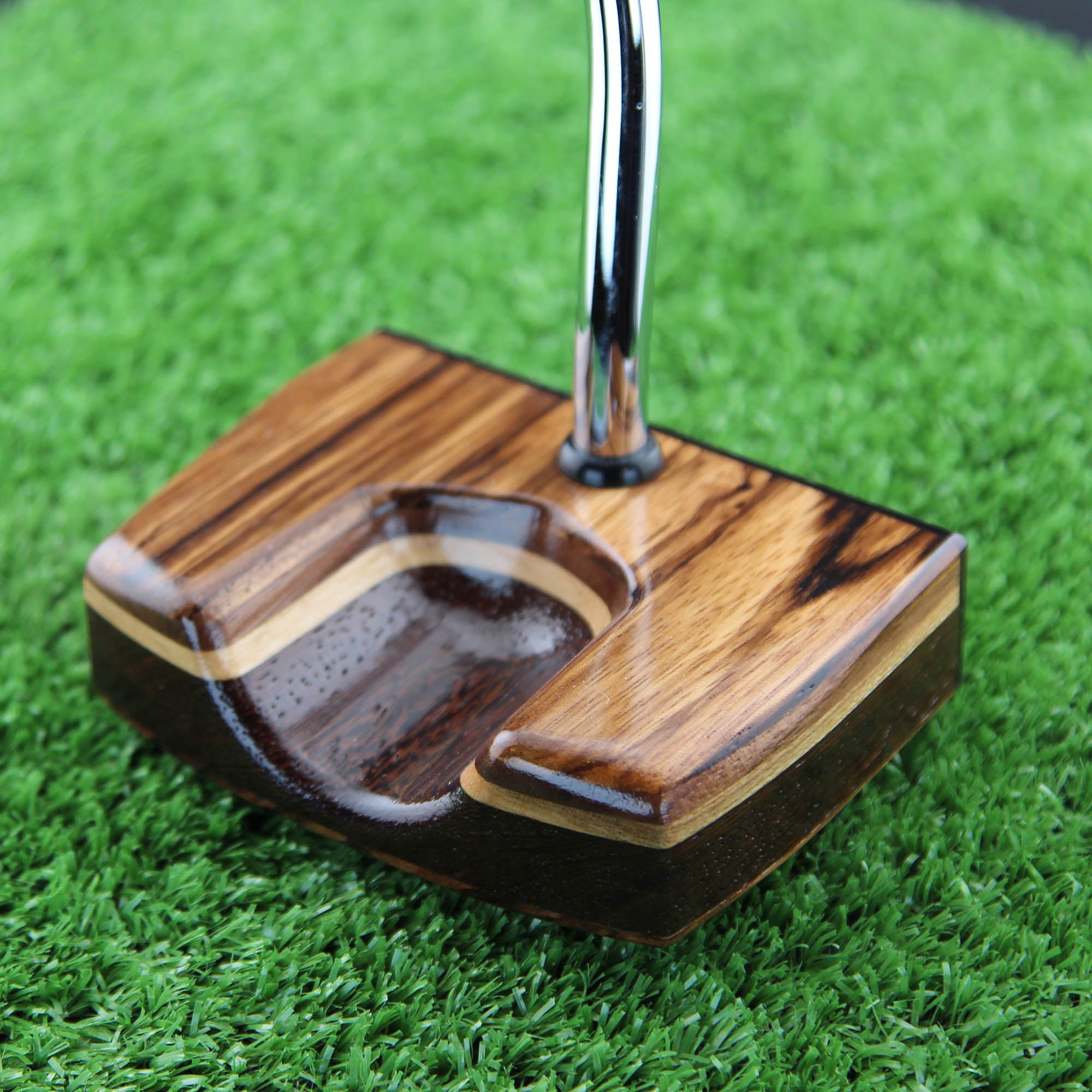 Zebrawood Spectacular Center shaft Zero torque Lie Balanced wood putter