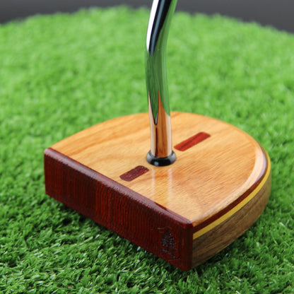 ONE OF A KIND Canarywood and Walnut High MOI zero torque lie balance mallet wood putter