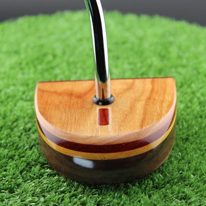 ONE OF A KIND Canarywood and Walnut High MOI zero torque lie balance mallet wood putter
