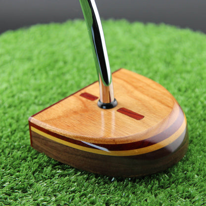 ONE OF A KIND Canarywood and Walnut High MOI zero torque lie balance mallet wood putter