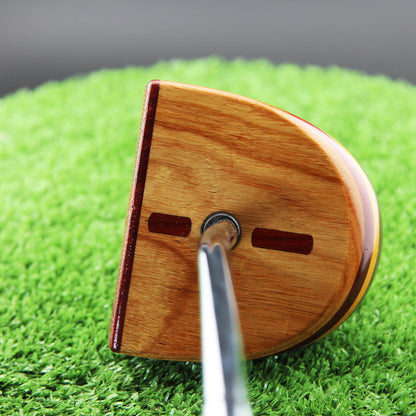 ONE OF A KIND Canarywood and Walnut High MOI zero torque lie balance mallet wood putter
