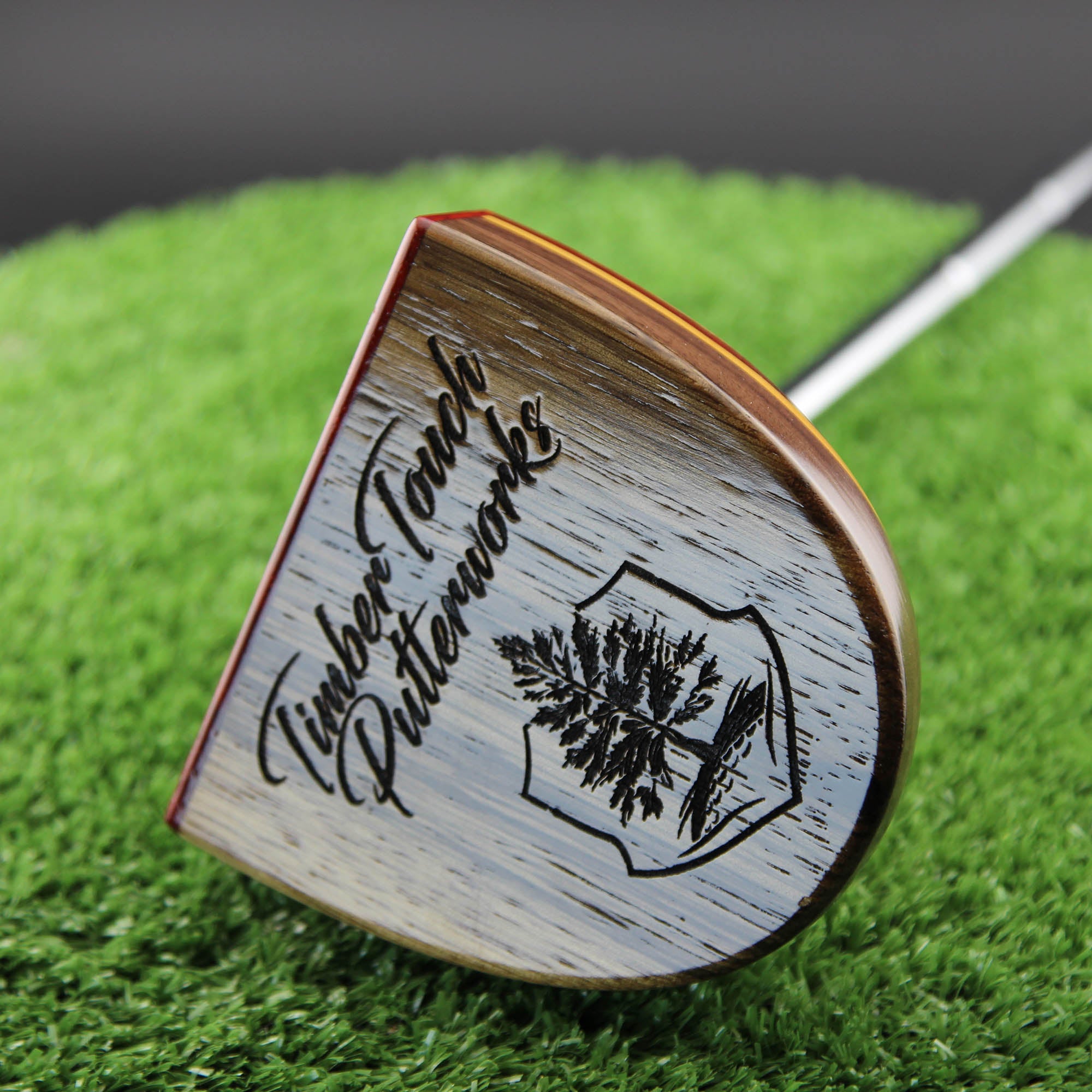 ONE OF A KIND Canarywood and Walnut High MOI zero torque lie balance mallet wood putter