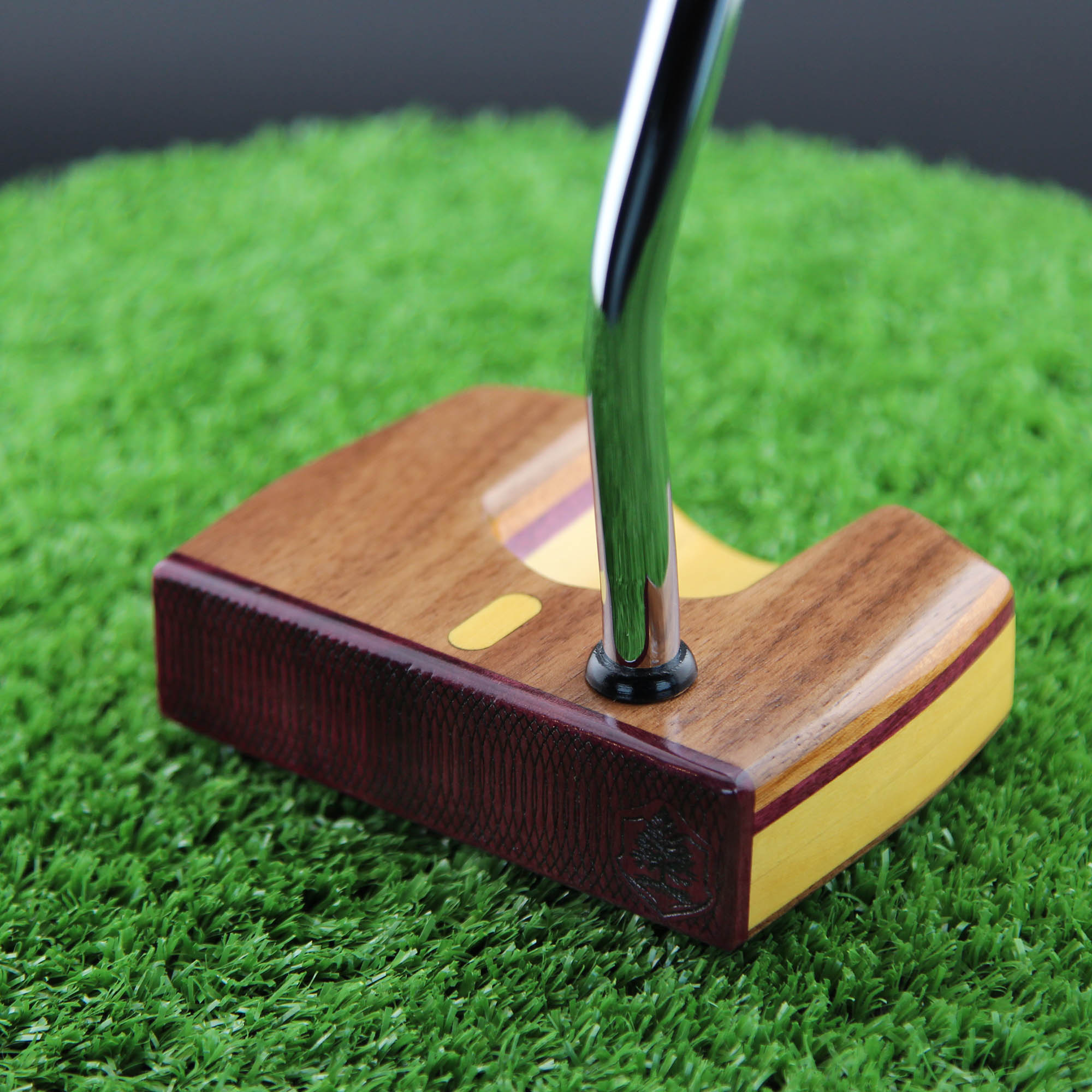 Exotic wood Walnut and Yellowheart premium wood putter