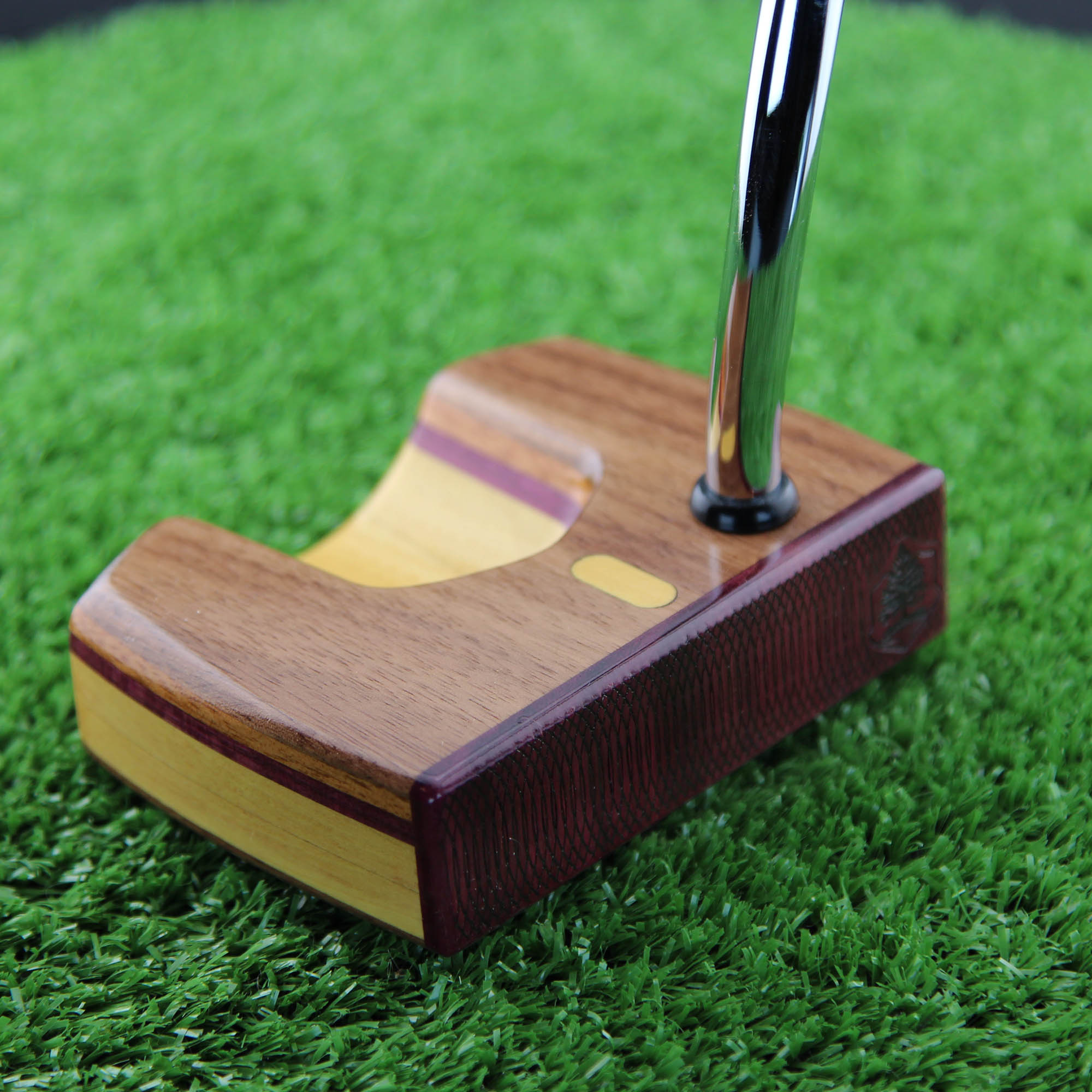 Exotic wood Walnut and Yellowheart premium wood putter