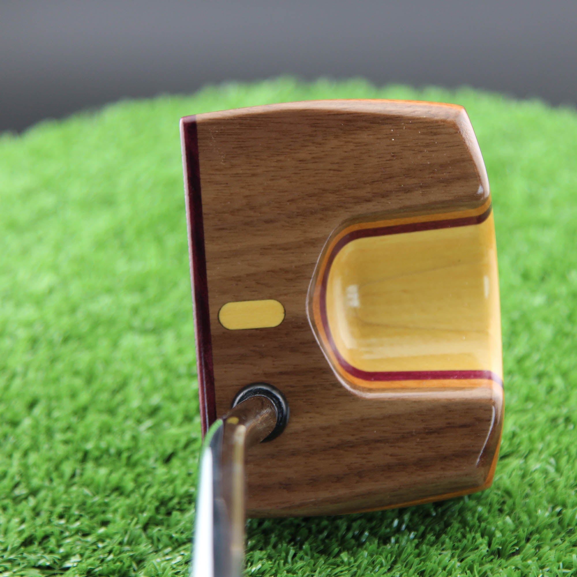 Exotic wood Walnut and Yellowheart premium wood putter