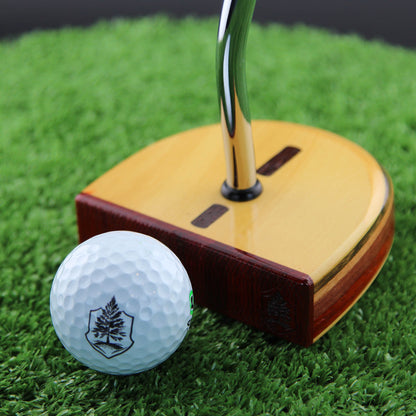 Yellowheart exotic wood High MOI zero torque lie balance mallet wood putter