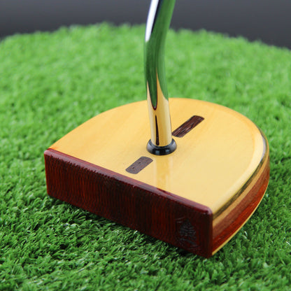 Yellowheart exotic wood High MOI zero torque lie balance mallet wood putter