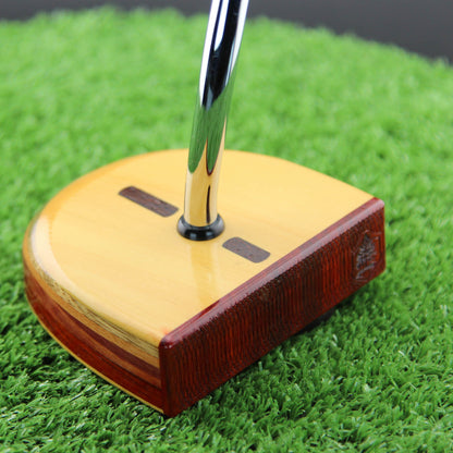 Yellowheart exotic wood High MOI zero torque lie balance mallet wood putter