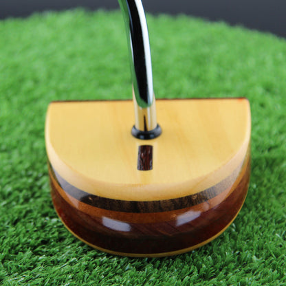 Yellowheart exotic wood High MOI zero torque lie balance mallet wood putter