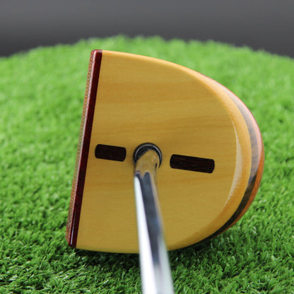 Yellowheart exotic wood High MOI zero torque lie balance mallet wood putter