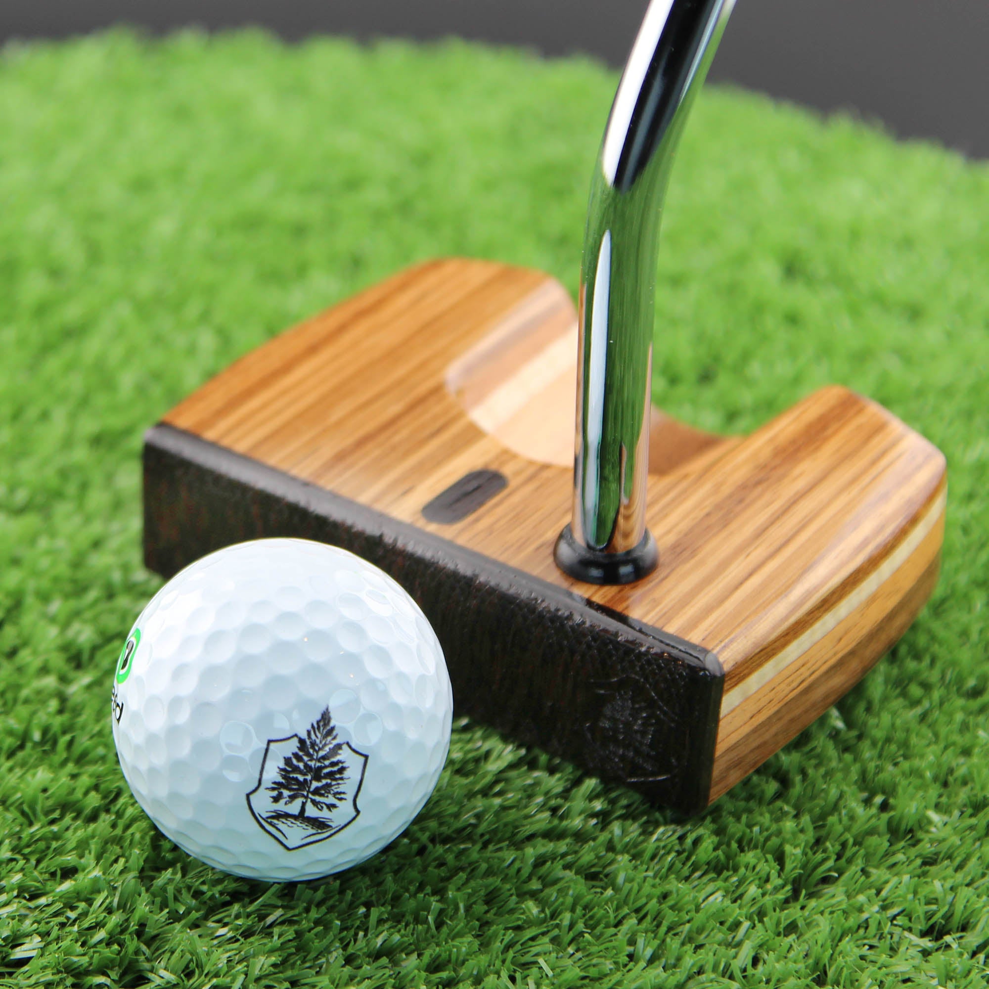 One of a Kind Black Limba Exotic Wood Putter High MOI design