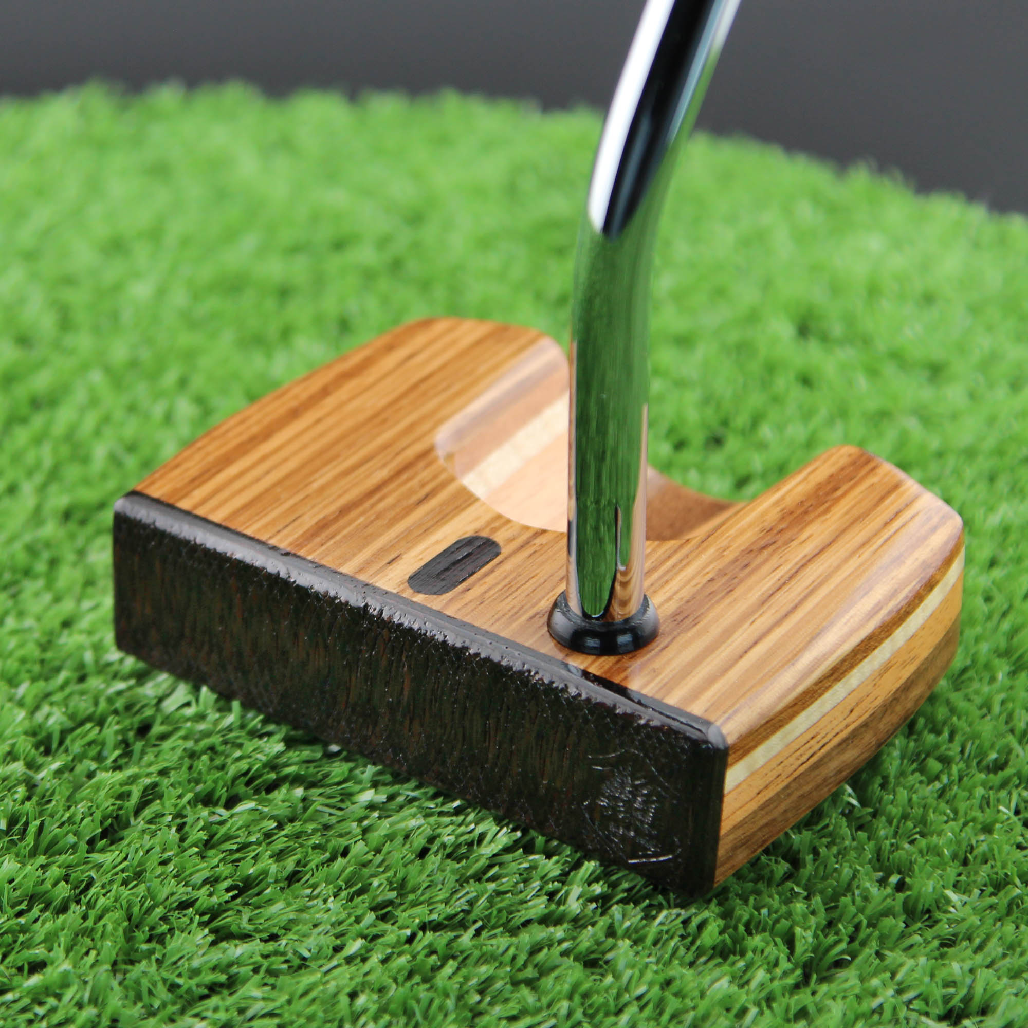 One of a Kind Black Limba Exotic Wood Putter High MOI design