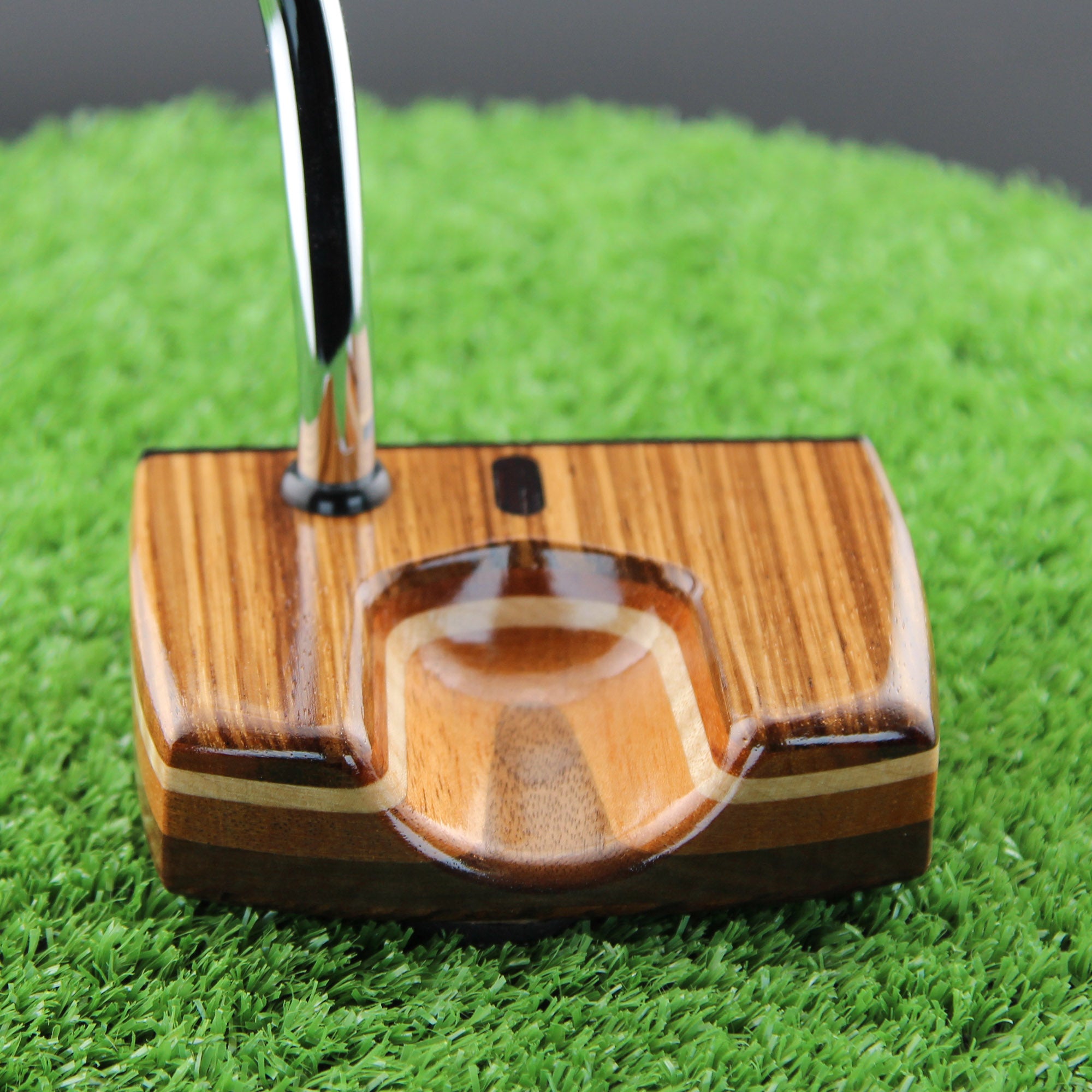 One of a Kind Black Limba Exotic Wood Putter High MOI design