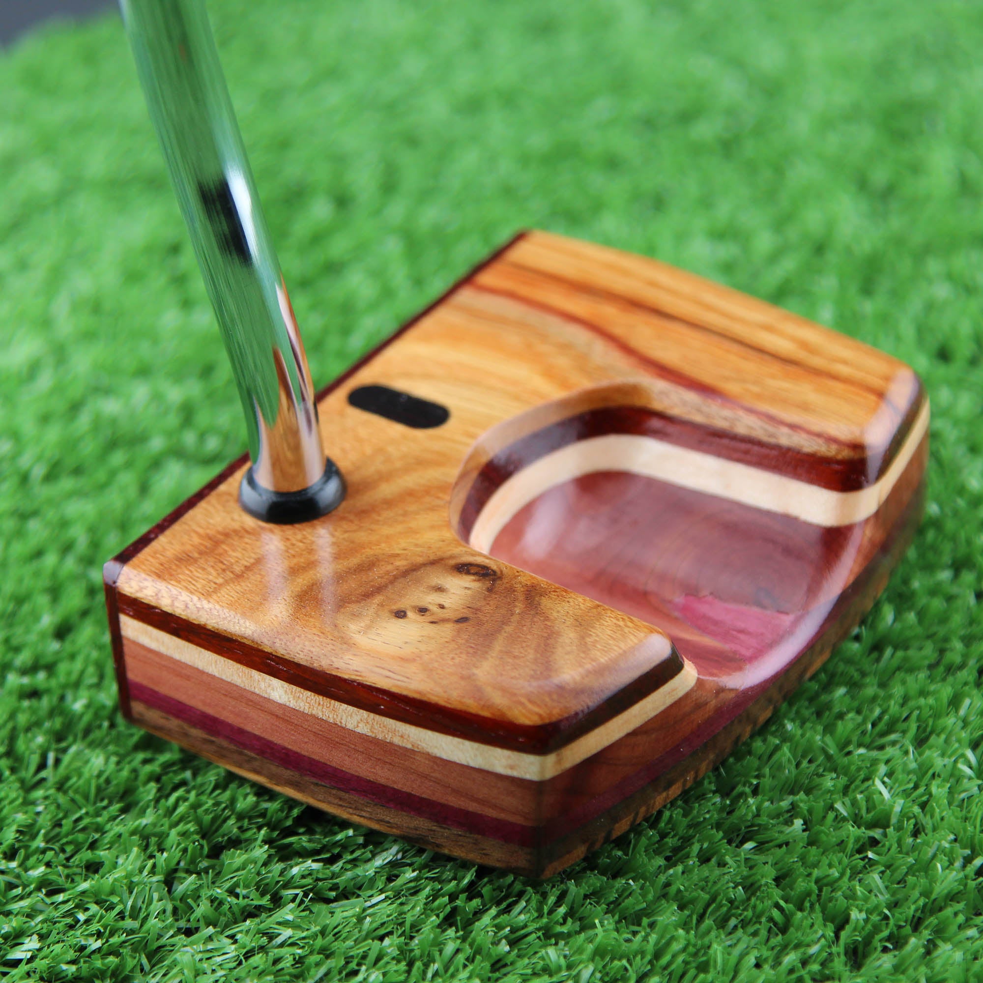 One of a Kind Canarywood knot top exotic wood putter