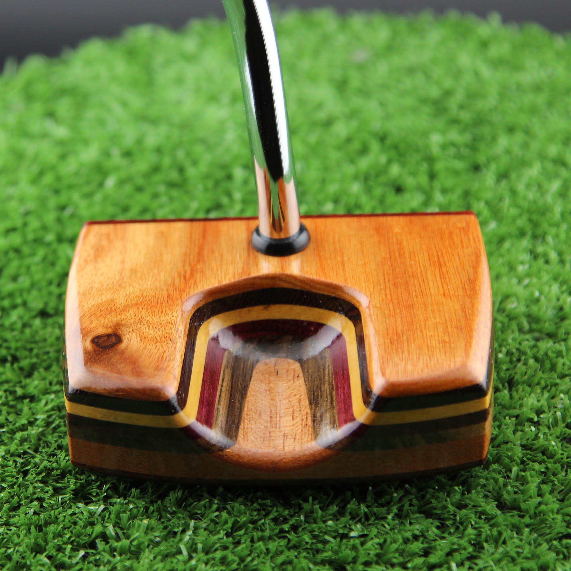 TimberTouch wood putter with Canarywood center shaft zero torque