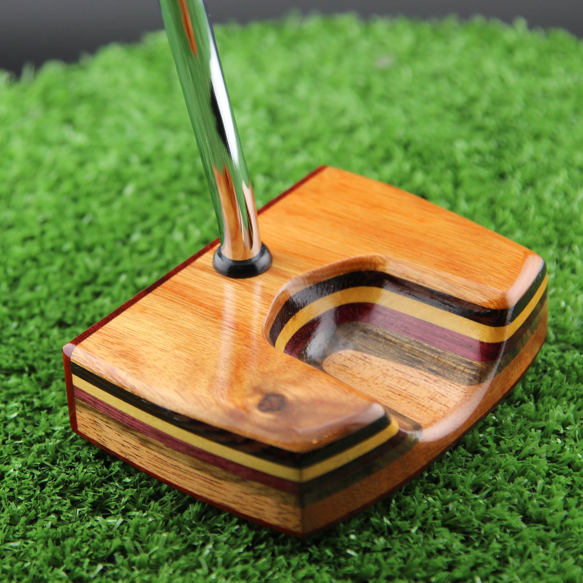 TimberTouch wood putter with Canarywood center shaft zero torque