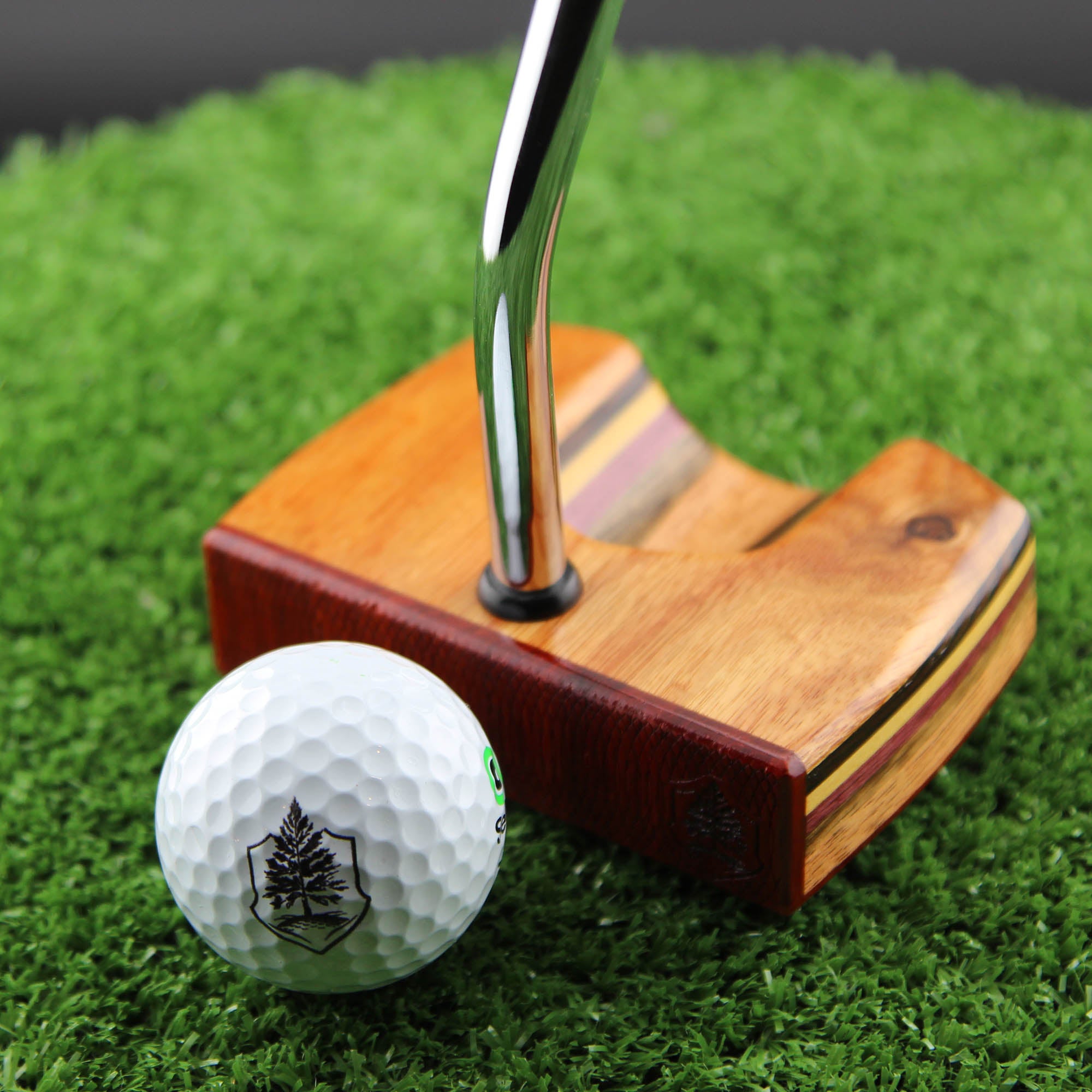 TimberTouch wood putter with Canarywood center shaft zero torque