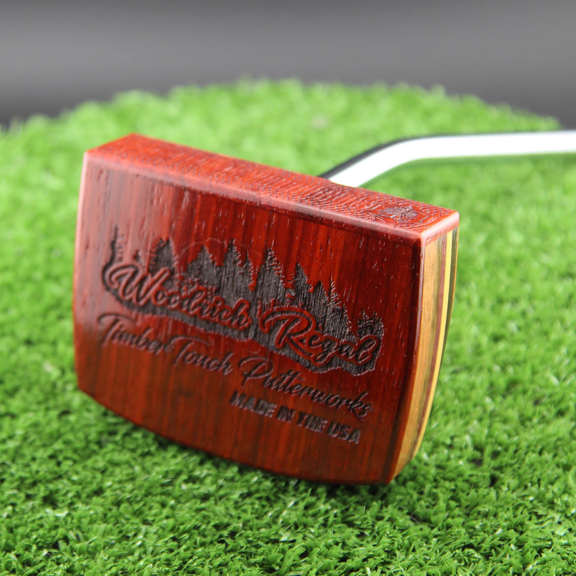 TimberTouch wood putter with Canarywood center shaft zero torque