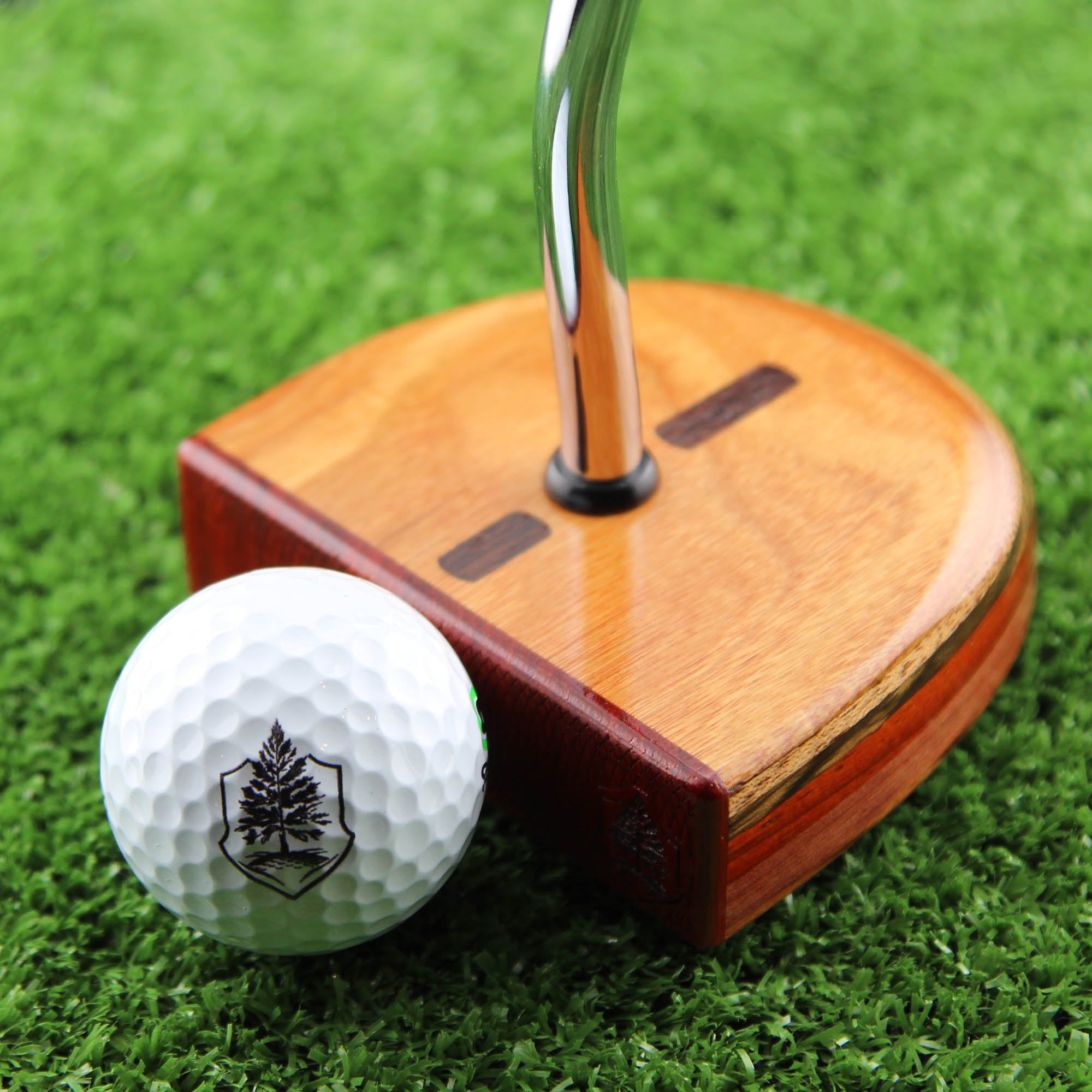 TimberTouch wood putter with Canarywood center shaft zero torque
