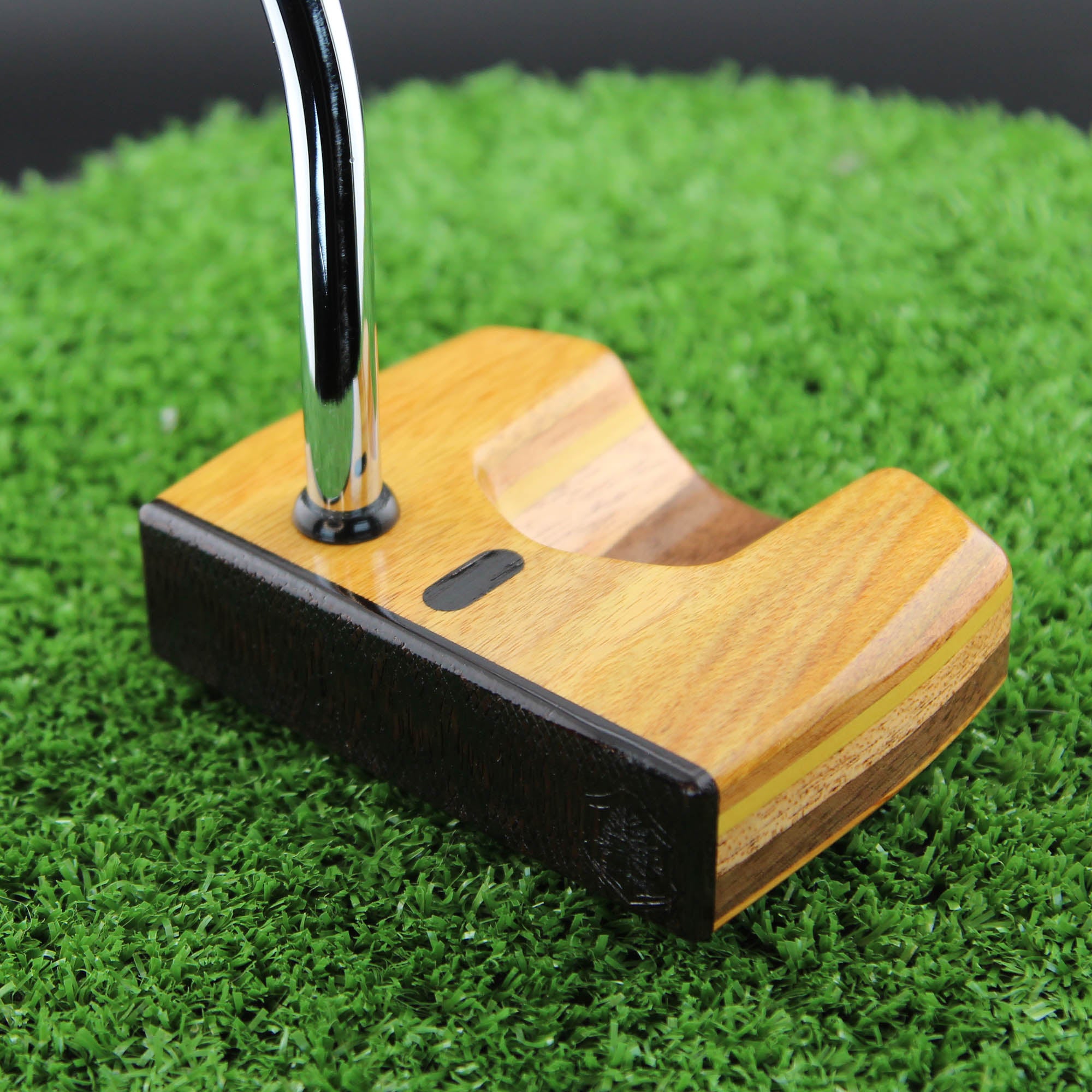 One of a Kind LEFTY putter Canarywood Mahogany Walnut wood putter