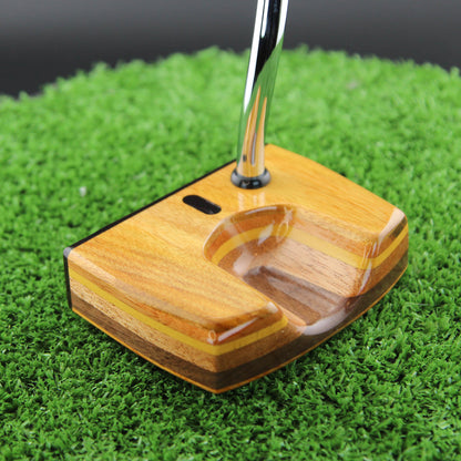 One of a Kind LEFTY putter Canarywood Mahogany Walnut wood putter