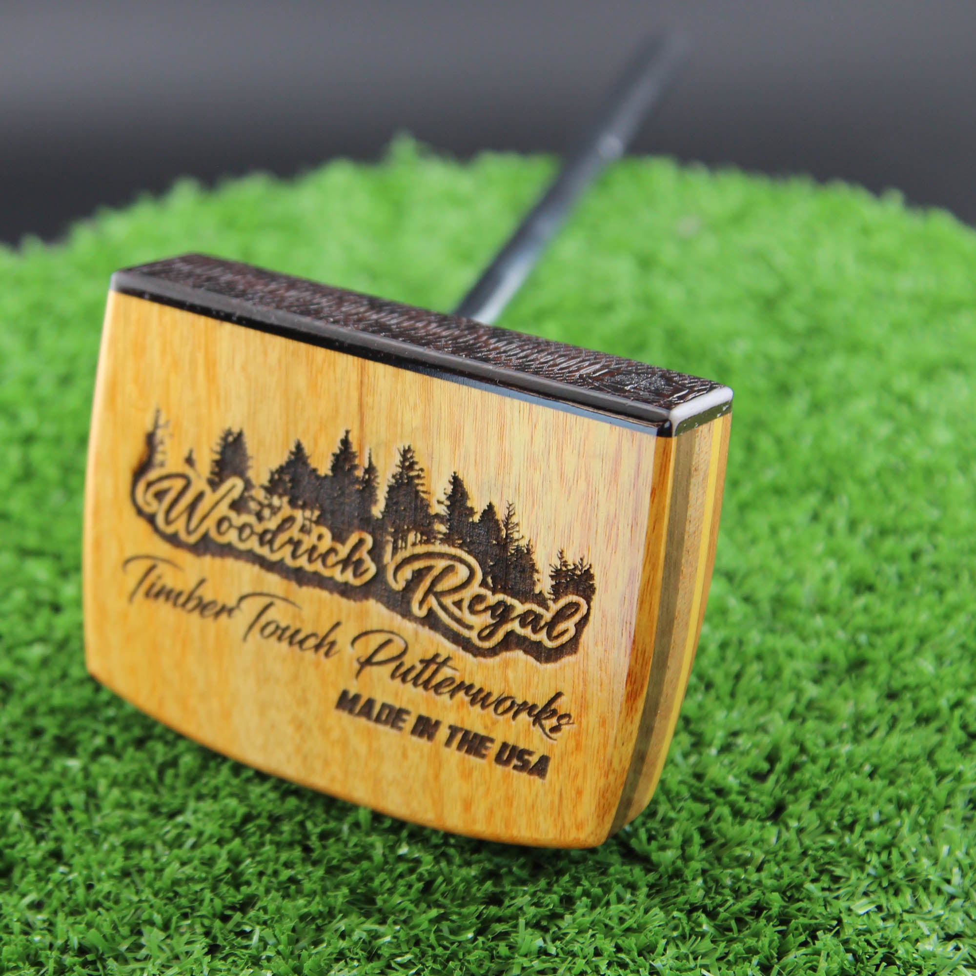 One of a Kind LEFTY putter Canarywood Mahogany Walnut wood putter